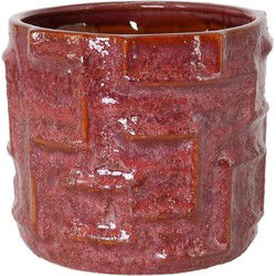 PTMD Bloempot Leni - 18x18x16 cm - Keramiek - Wit