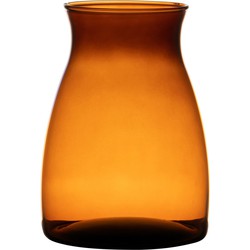 Bloemenvaas Julia - Amber Orange - glas - D10 x H20 cm - Vazen