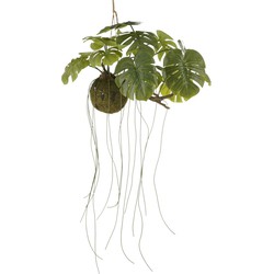 Mica Decorations Kunstplant Monstera Hanging - 93x66x43 cm - foam - Groen