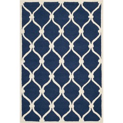Safavieh Modern Indoor Hand Tufted Area Rug, Cambridge Collection, CAM710, in Navy & Ivory, 122 X 183 cm
