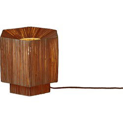 Tafellamp Panama - Donkerbruin - 26x28x26cm