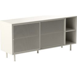 Dressoir Metaal Greige - Schuifdeuren - 45x160x75cm - Veep