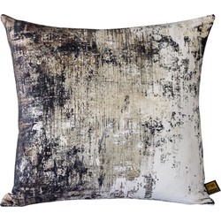 PTMD Ceola Green velvet square cushion distress print