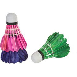 SportX Veren Shuttles in Koker 3 Stuks Paars/Roze/Groen