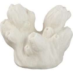 PTMD Lamp Graeme - 14x11x12 cm - Polyester - Wit