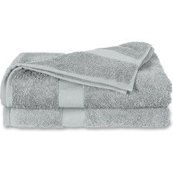 Twentse Damast Katoenen 2PACK Baddoeken - 60x110 - Grijs