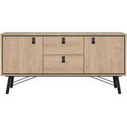 Dressoir met 2 deuren en 2 lades en metalen onderstel B150,3 cm  JOYCE