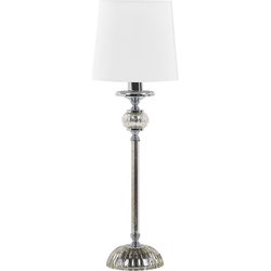 Beliani KUBENA - Tafellamp-Wit-Glas, IJzer