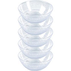 PlasticForte Schaaltje/kommetje - 10x - kristal stijl - kunststof - 13,5 x 5 - Kommetjes