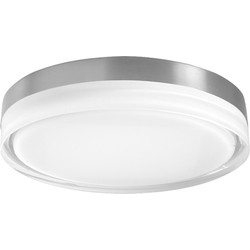 Highlight - Disc - Plafondlamp - LED - 35 x 35  x 7,5cm - Nikkel