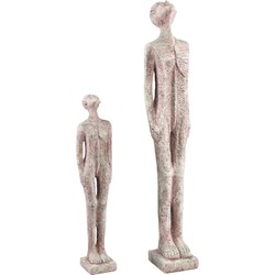 PTMD Decoratieve Standbeeld Keiton - 8x8x40 cm - Cement - Grijs