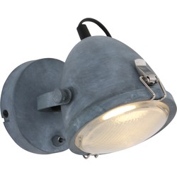 Mexlite wandlamp Paco - grijs - metaal - 1311GR