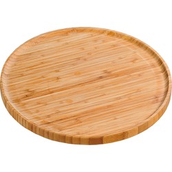 Ronde bamboe kaasplankje/borrelhapjes plankje 32 cm - Serveerplanken