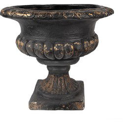 Clayre & Eef Bloempot  Ø 52x47 cm Zwart Keramisch materiaal Bloempot Binnen