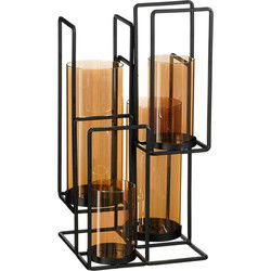Mica Decorations Kandelaar Canton - 20x20x41 cm - Ijzer - Goud