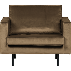 BePureHome Rodeo Fauteuil - Velvet - Taupe - 85x105x86