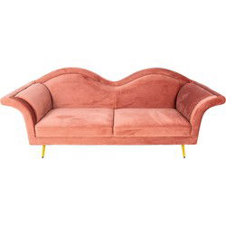 Clayre & Eef Zitbank 3-zits Roze Hout