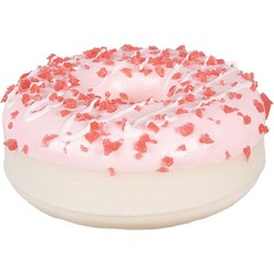 Clayre & Eef Decoratie Donut Ø 8x3 cm Roze Kunststof