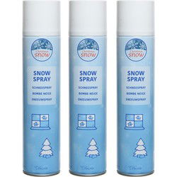 Decoris Sneeuwspray - 4x - wit - 300 ml - spuitsneeuw - kunstsneeuw - Decoratiesneeuw