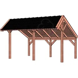 Trendhout douglas kapschuur De Heerd, 500 x 425 cm