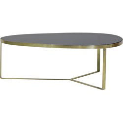 Light&living Salontafel 118x89x40 cm TURBI glas zwart-mat brons