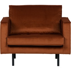 BePureHome Rodeo Fauteuil - Velvet - Roest - 85x105x86