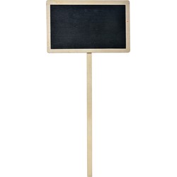 Clayre & Eef Plantensteker met Krijtbord 16x1x35 cm Zwart Hout