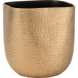 J-line - Bloempot Audrey Keramiek Goud Extra Large - 30x31x30cm