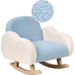 SKARE - Schommelstoel voor kinderen - Blauw - Bouclé