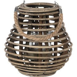 Clayre & Eef Windlicht Bruin Hout