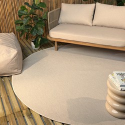 Rond buitenkleed Tone wit/naturel - Interieur05 Beige,Wit - Polypropyleen