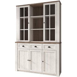 Meubella - Buffetkast Parello 7 - Wit - Eiken - 130 cm
