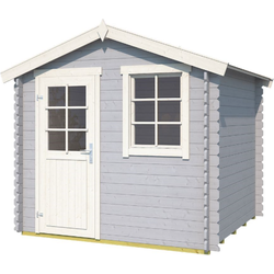 Blokhut Wels 230x230 Platinum Grey-Wit