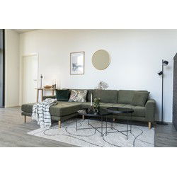 Vloerkleed - Katoen - Wit/Zwart - 160x230x1cm - Kleed Tampa