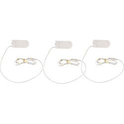 Kerststukje verlichting - 3x - lichtsnoer - 10 LED lampjes - 120 cm - Lichtsnoeren