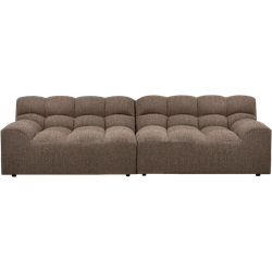 WOOOD Allure 3-Zits Bank - Geweven Stof - Donkerbruin - 79x280x86
