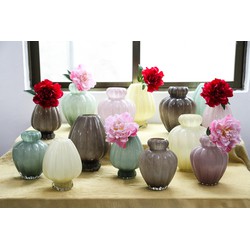 PTMD Vaas Syamer 1 - 21x21x27 cm - Glas - Groen