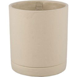 PTMD Bloempot Vik - 24x24x27 cm - Cement - Taupe