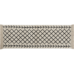 BOZKIR - Laagpolig vloerkleed - Beige - 80 x 230 cm - Katoen