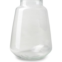 Jodeco Bloemenvaas Zef - helder transparant - glas - D26 x H35 cm - vaas - Vazen