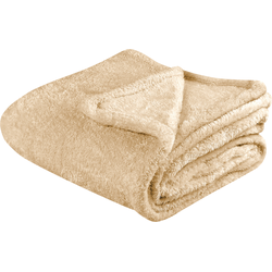NAMDU - Plaid - Zandbeige - 125 x 150 cm - Polyester