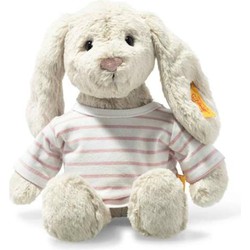 Steiff Steiff Soft Cuddly Friends Hoppie rabbit with T-shirt, light grey