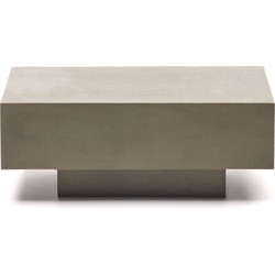 Kave Home - Salontafel Rustella in cement 80 x 60 cm