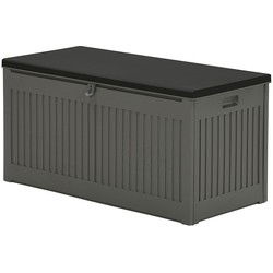 Primo kussenbox - kunststof - 270L - 109x51 cm - donkergrijs - zwart