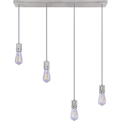 Moderne hanglamp Oliver - L:100cm - E27 - Metaal - Grijs