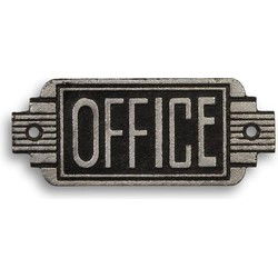 Gietijzeren art nouveau "office" plaquette