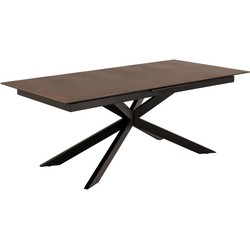 Eettafel Uitschuifbaar - Bruin Keramiek - 240x100x76cm - Jorvik