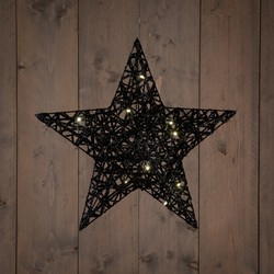 B.O.T. Star 40 cm Dark Glitter 15Led Warm White