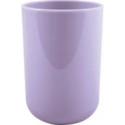 MSV Badkamer drinkbeker Porto - PS kunststof - lila paars - 7 x 10 cm - Tandenborstelhouders
