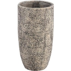 PTMD Bloempot Jerell - 16x16x30 cm - Cement - Bruin